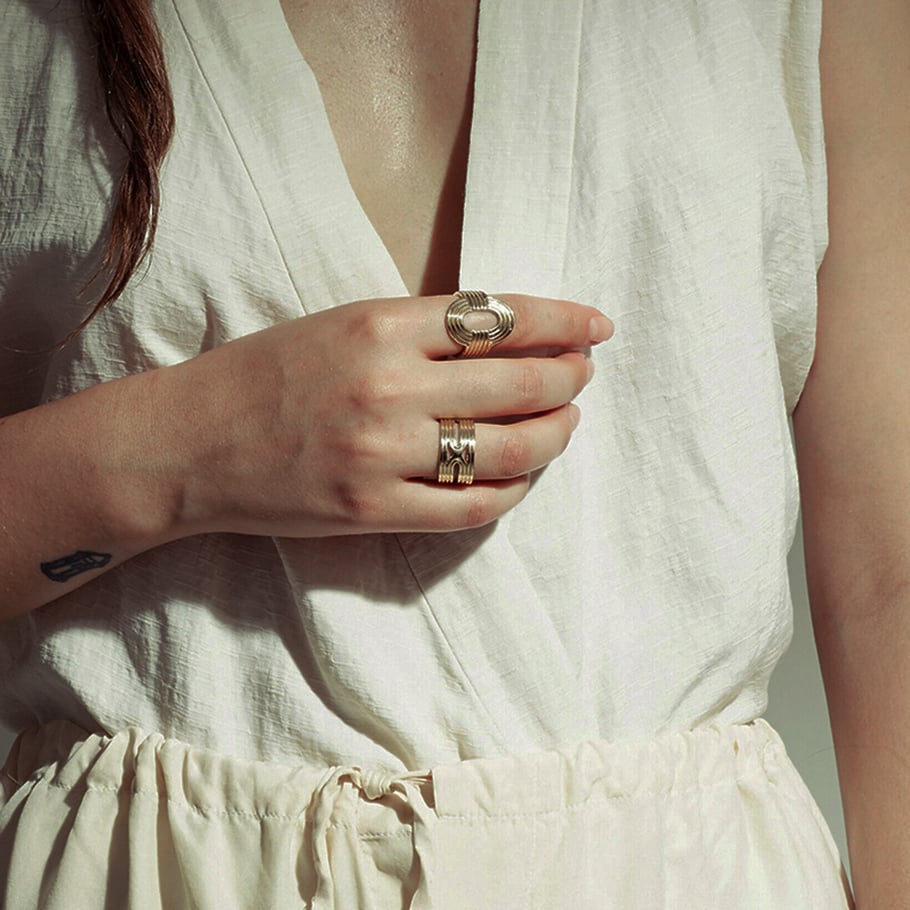 anillos ajustables para mujer de acero inoxidable ovalado clásico de la serie clásica de 1 pieza en  Imagen8