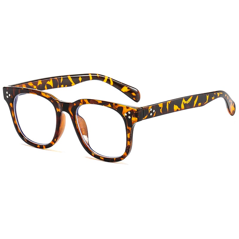 1 Pair of wide Brim Leopard-print Blue Light Blocking Glasses Picture6