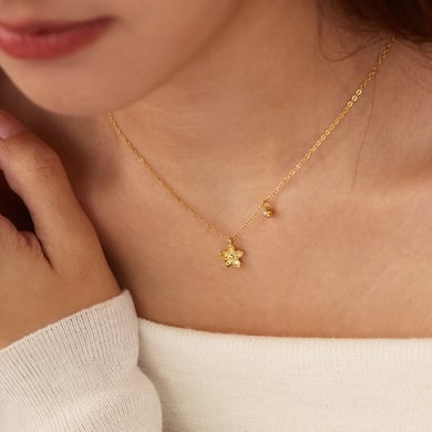 1 Piece Simple Series Simple Flower Stainless Steel Women's Pendant Necklaces h5 Picture6