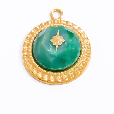 1 Stück Romantische Serie Retro Stern Edelstahl Gold Farbe Damen Anhänger h5 Bild9