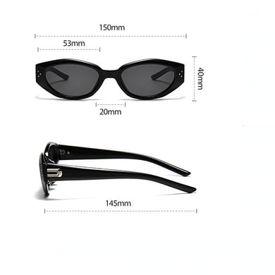 1 Stück Simple Series Retro Volltonfarbe Kunststoff Damen Sonnenbrille h5 Bild10