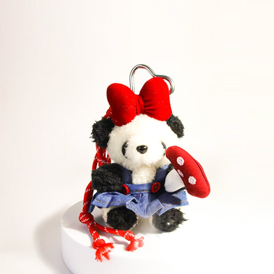 1 Piece Cute Bow Bear Wearring Dress Women's Bag Charms Picture4