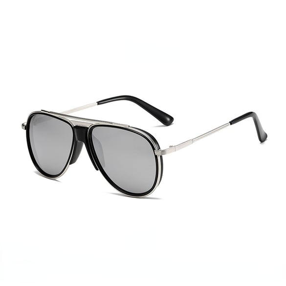 Lunettes de soleil unisexes en alliage de couleur unie, série simple, décontractées, 1 pièce