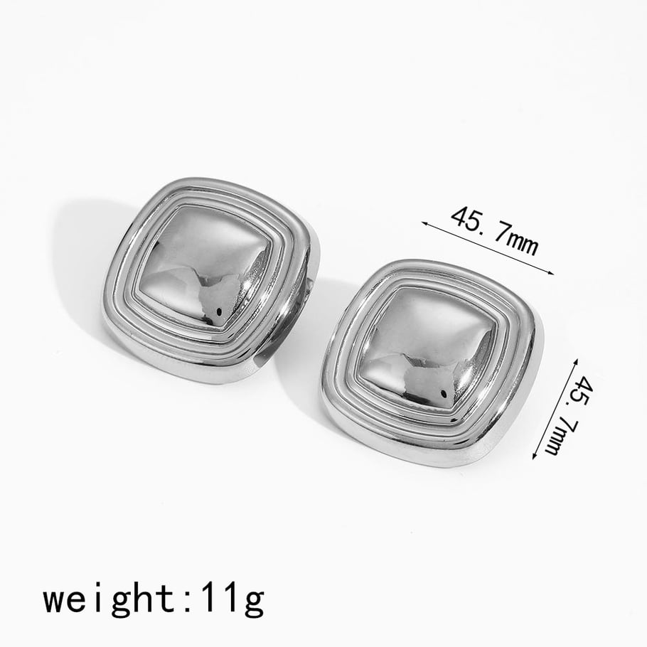 1 Pair Moden Series Chic Star Shape Stainless Steel Gold & Silver Color Women's Stud Earrings Picture7