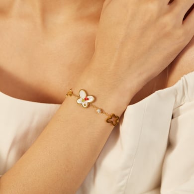 pulsera de cadena de acero inoxidable para mujer, de 1 pieza, con diseño geométrico diario,  h5 Imagen7