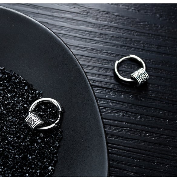 1 Pair Designable Geometric Stainless Steel Men's Stud Earrings