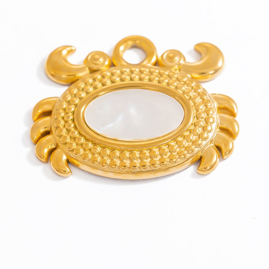 1 Piece Classic Series Delicate Marine Organism Shape Conch Stainless Steel Gold Color Women's Pendants h5Picture10