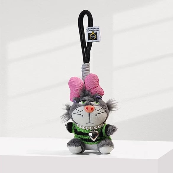 1 Piece Cute Cat Wearring Necklace Women's Bag Charms