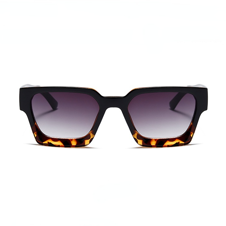 1 Pair Wide Brimmed Stylish Versatile Leopard Print Patchwork Women's Sunglasses h5Picture9