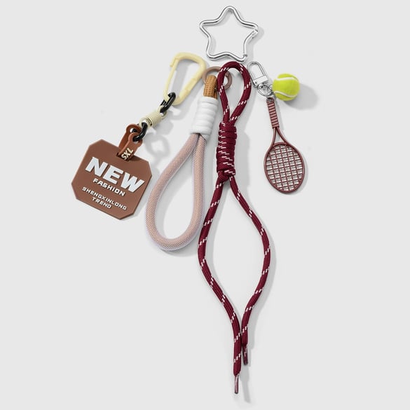 Breloques de sac pour femme en alliage, série simple, décontractées, lettres