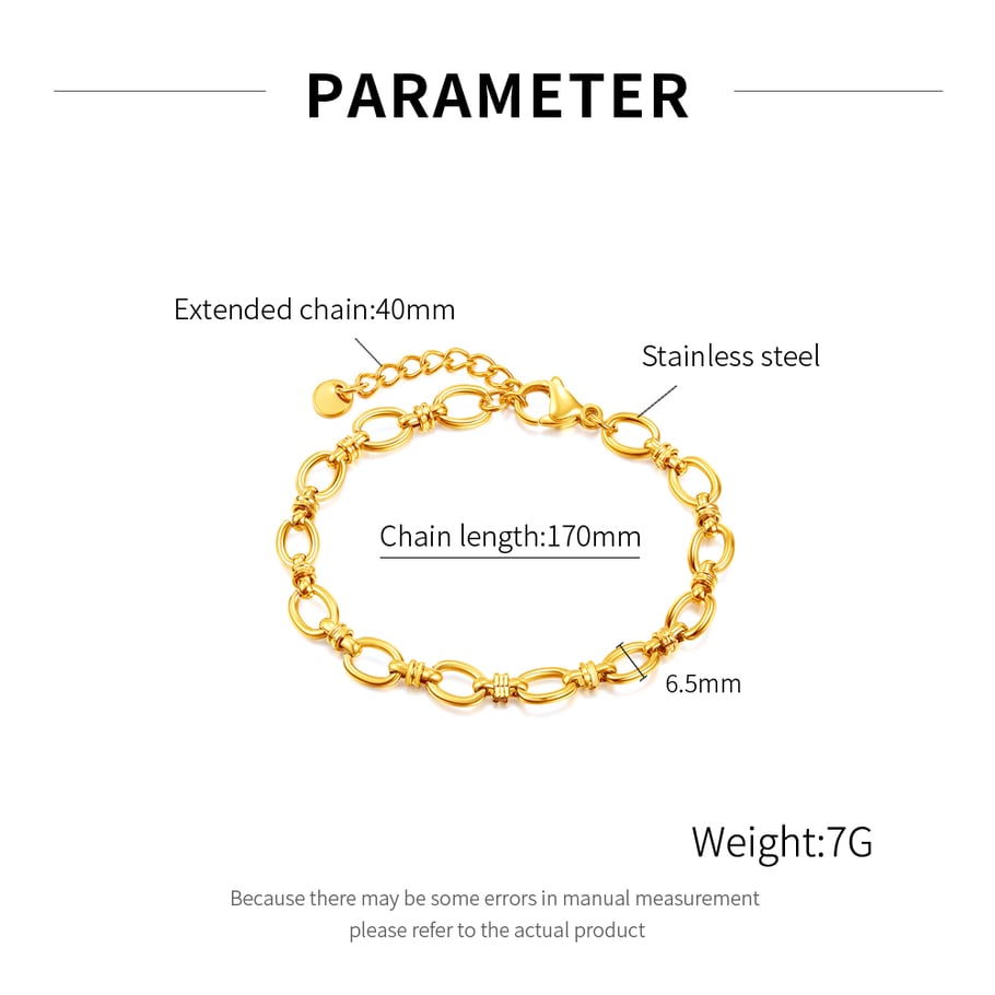 Minimalist Patchwork Stainless Steel Men's Chain Bracelets Picture7