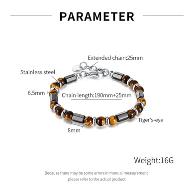 Daily Geometric Natural Stones Material Men's Beaded Bracelets h5 Picture7