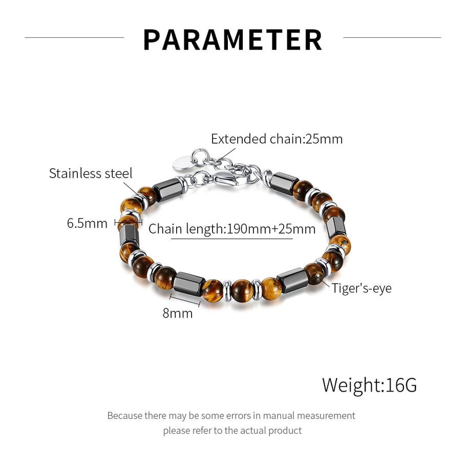 Daily Geometric Natural Stones Material Men's Beaded Bracelets Picture7