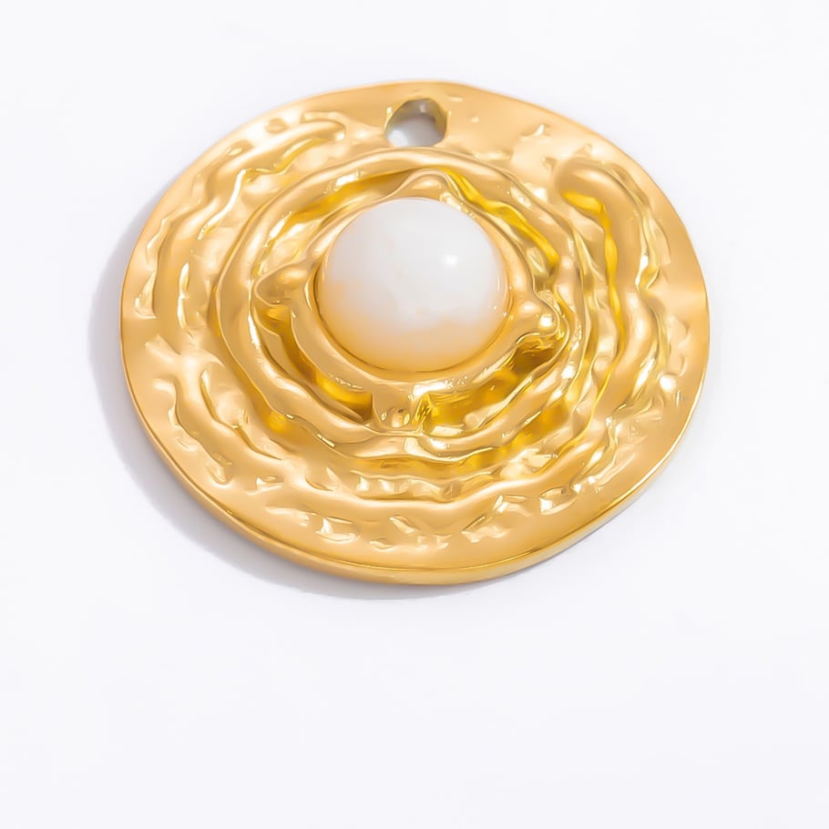 1 Stück Luxuriöse Serie Klassische Sonne/Mond Edelstahl Gold Farbe Damen Anhänger Bild9