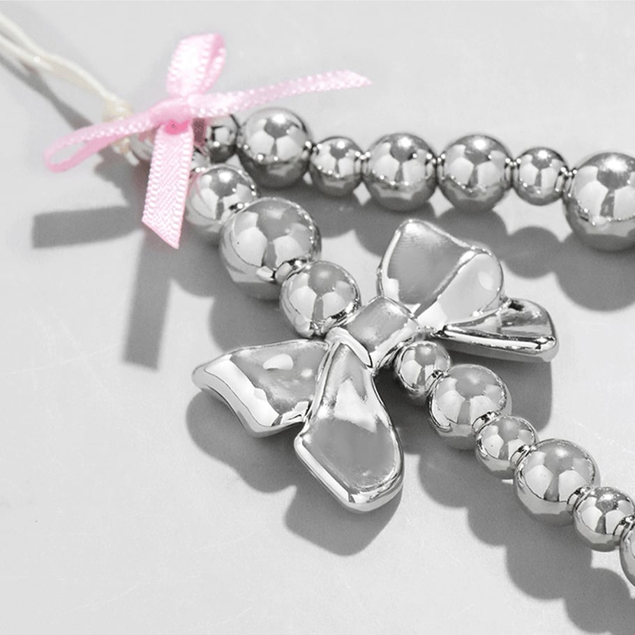 1 Piece Romantic Series Sweet Bow Knot CCB Women's Bag Charms Picture5