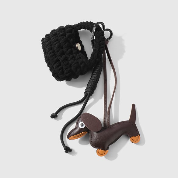 1 pièce de breloques de sac pour femme en cuir, série simple, motif animal mignon 2