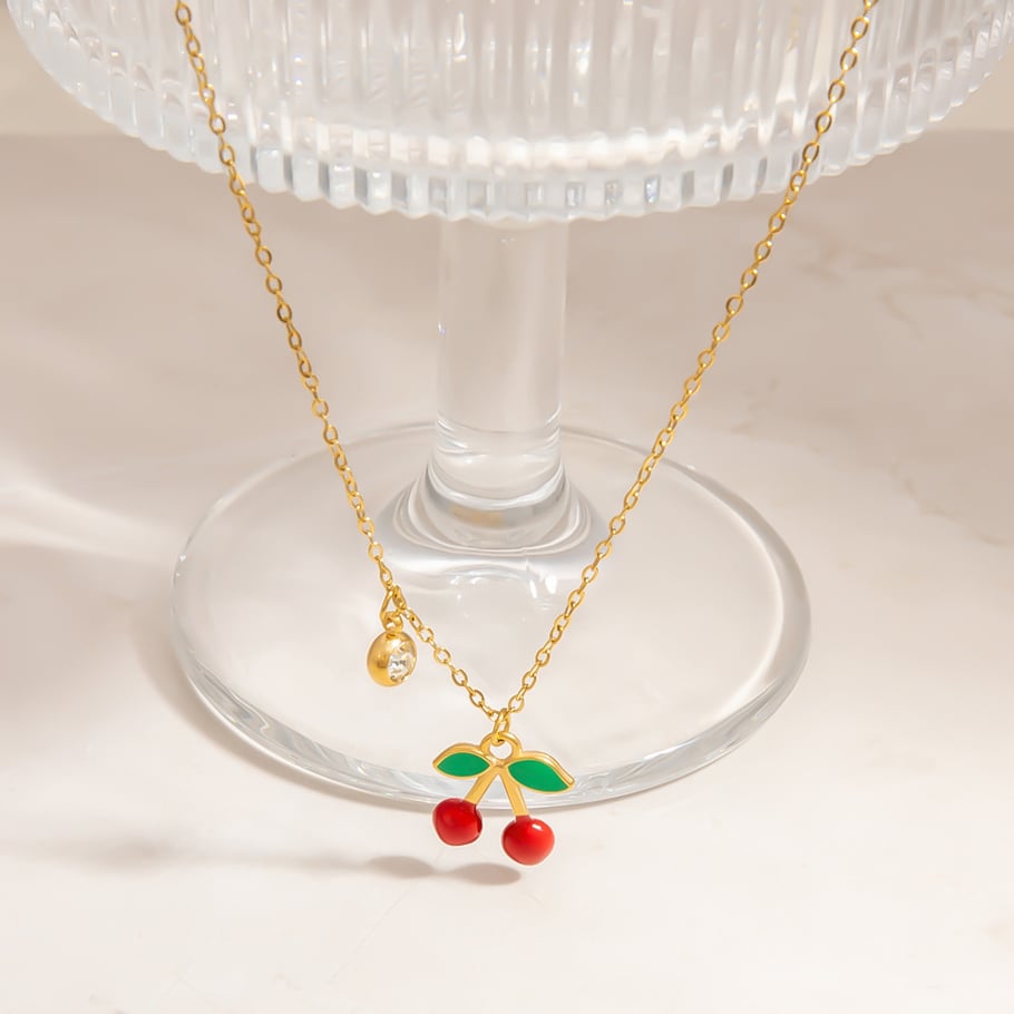 1 pieza de collar con colgante de acero inoxidable dorado con diseño de planta romántica para mujer Imagen6