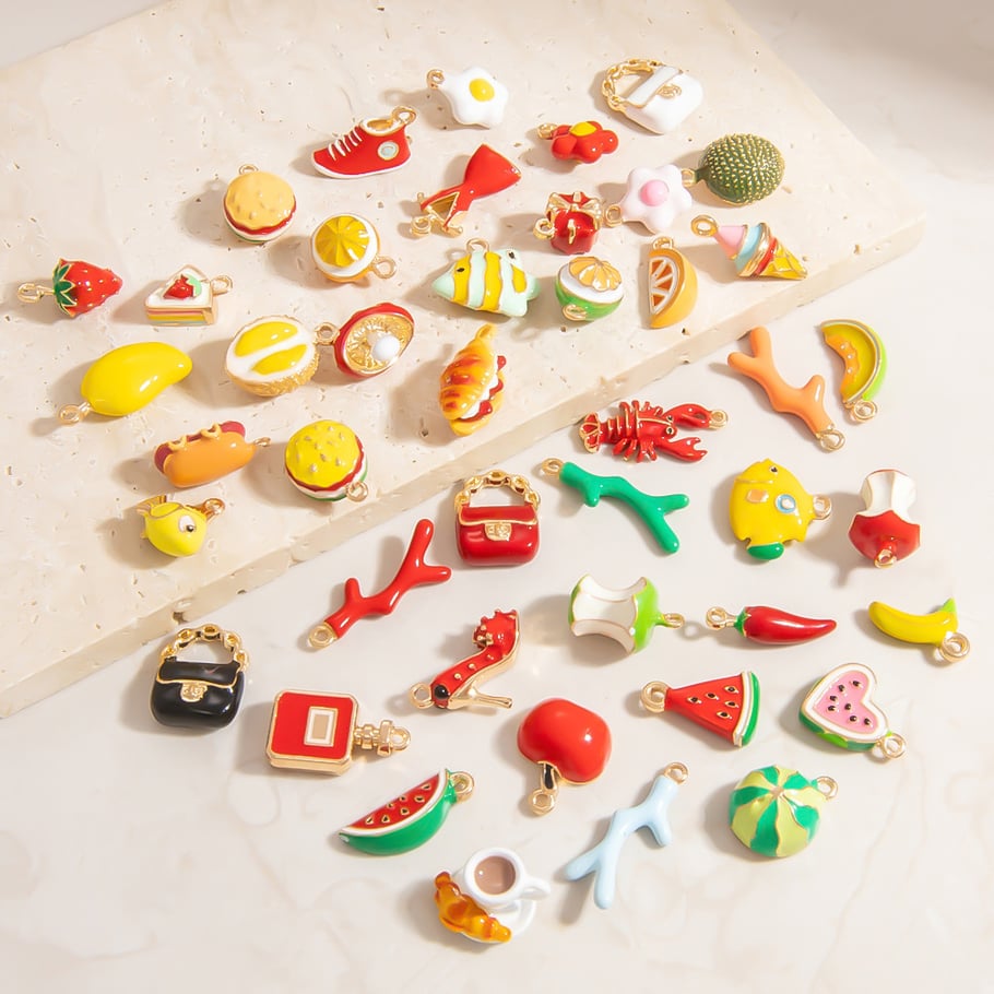 1 Piece Romantic Series Daily Charming Plant Colorful Alloy Gold Color Women's Pendants Picture4