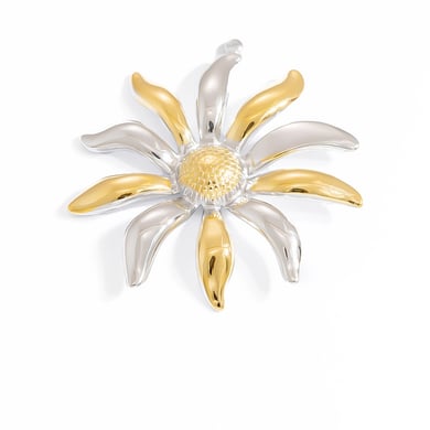 1 Stück Luxuriöse Serie Klassische Blume Edelstahl Gold Farbe Damen Anhänger h5 Bild11