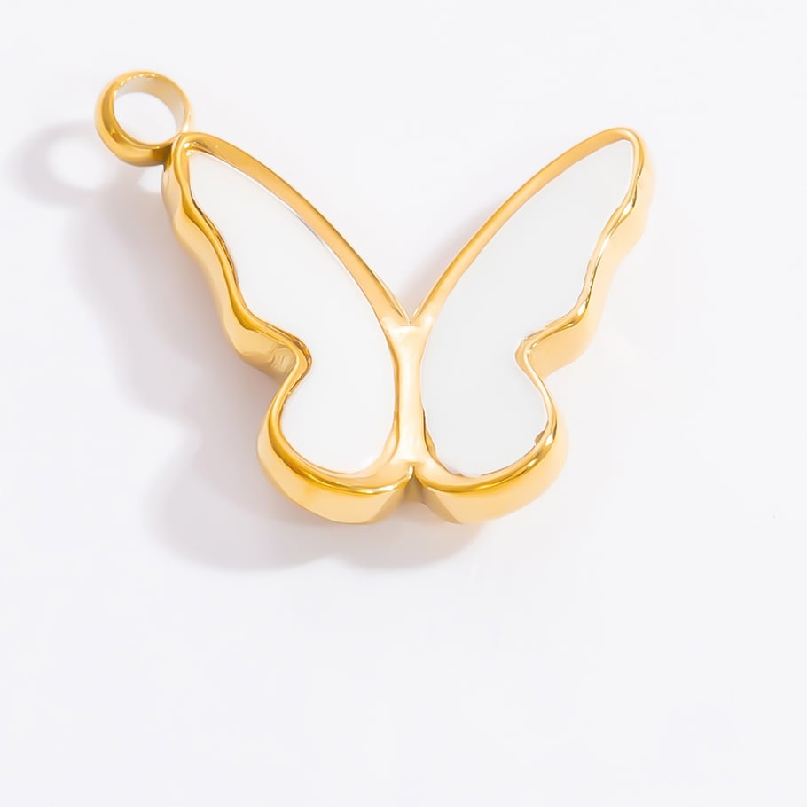 1 pieza de colgantes de acero inoxidable dorados con diseño de flores románticas para mujer Imagen9
