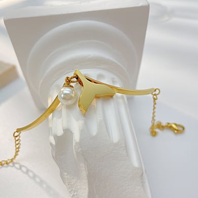 1 Stück Simple Series Tägliche geometrische Edelstahl Gold Farbe Damen Charm Armbänder h5 Bild7