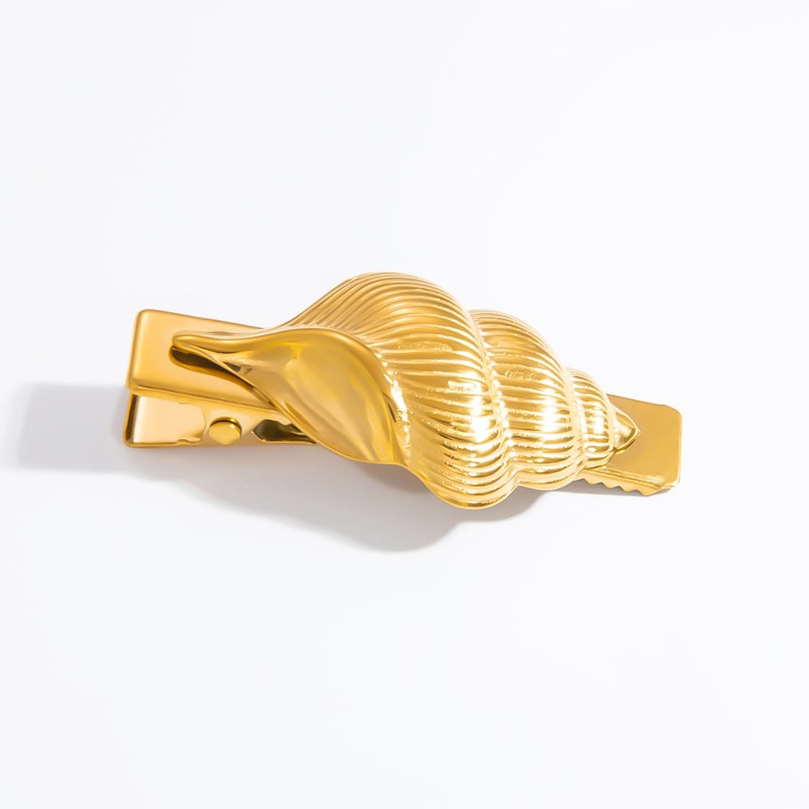 1 Piece Gorgeous Series All-match Vacation Conch Stainless Steel Gold Color Women's Hair Clips Picture12