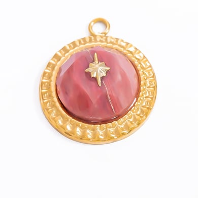1 Stück Romantische Serie Retro Stern Edelstahl Gold Farbe Damen Anhänger h5 Bild11