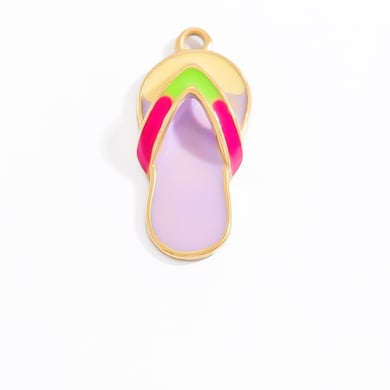 1 pieza de colgantes de acero inoxidable dorados con diseño de planta de vacaciones de serie simple para mujer h5 Imagen8