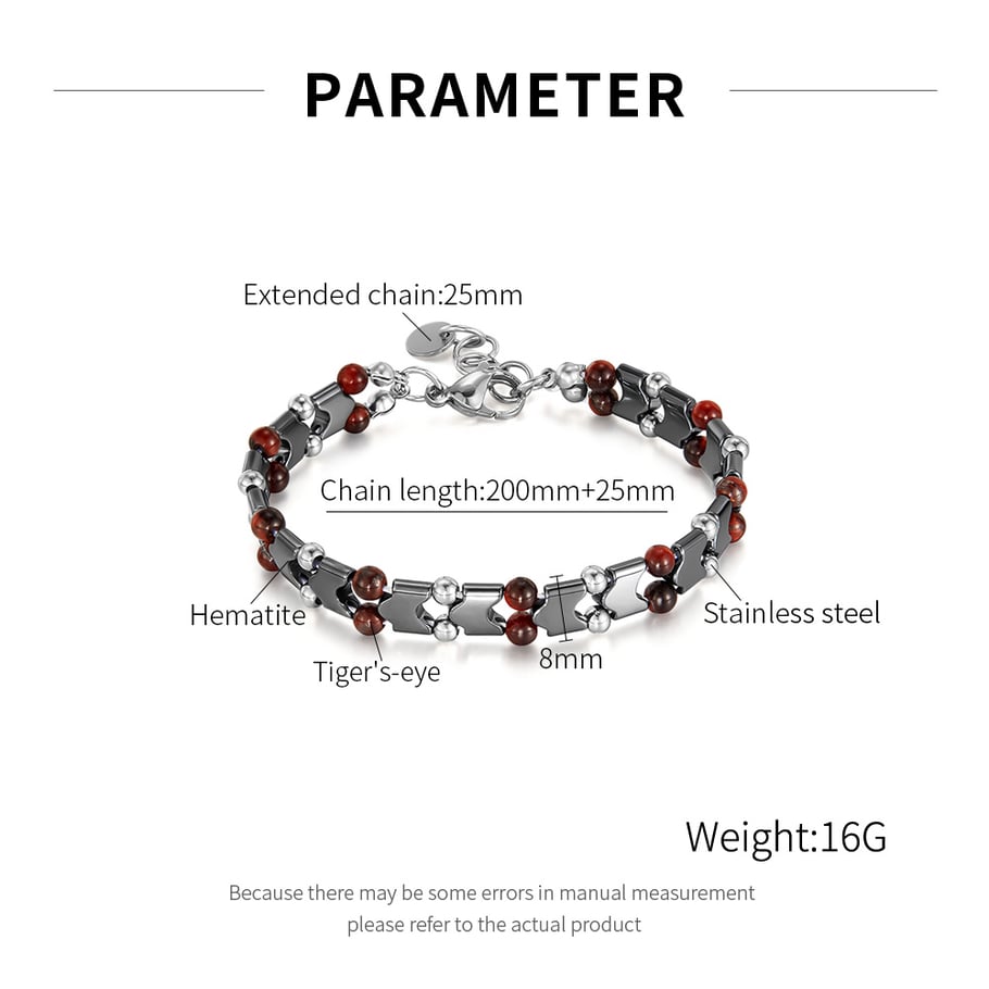 Utilitarian Series Retro Beads Stainless Steel Men's Beaded Bracelets Picture7