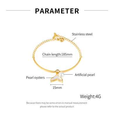 1 Stück Simple Series Tägliche geometrische Edelstahl Gold Farbe Damen Charm Armbänder h5 Bild8