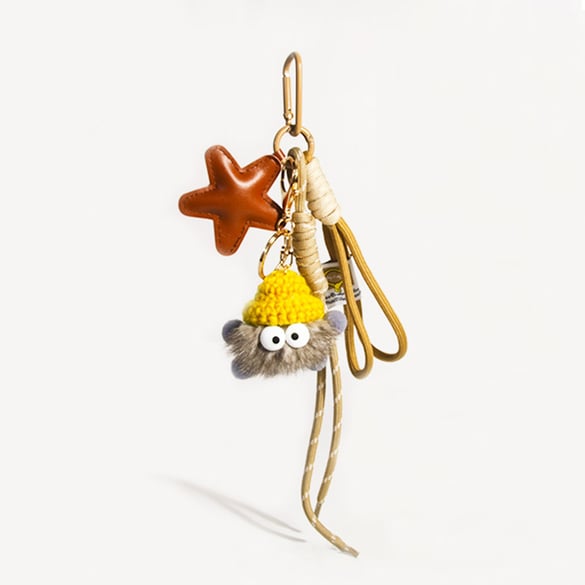 1 Piece Cute Leather Five-pointed Star Women's Bag Charms