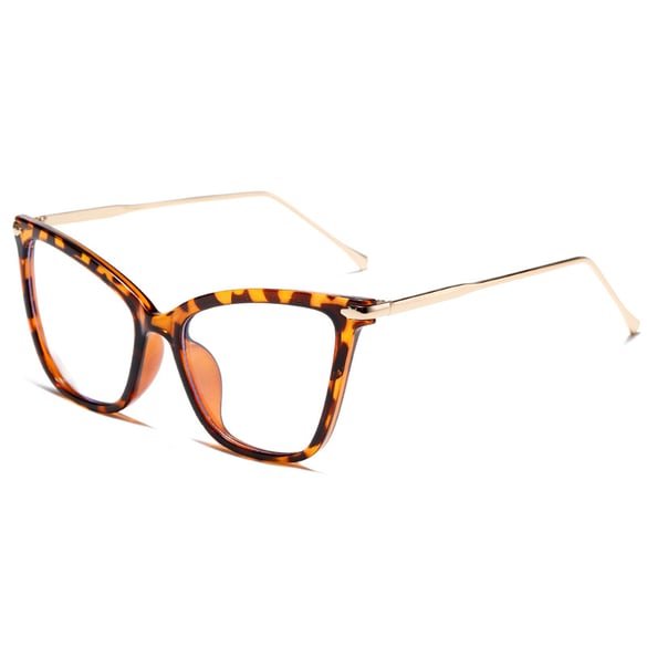 1 pieza de gafas de sol de plástico con estampado de leopardo informal de serie simple para mujer 2