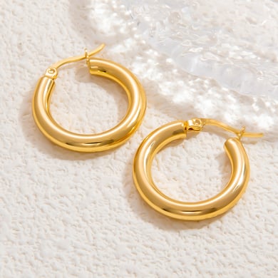 1 Pair Luxurious Series Charming Sea Horse Shape Stainless Steel Gold Color Women's Drop Earrings h5 Picture9