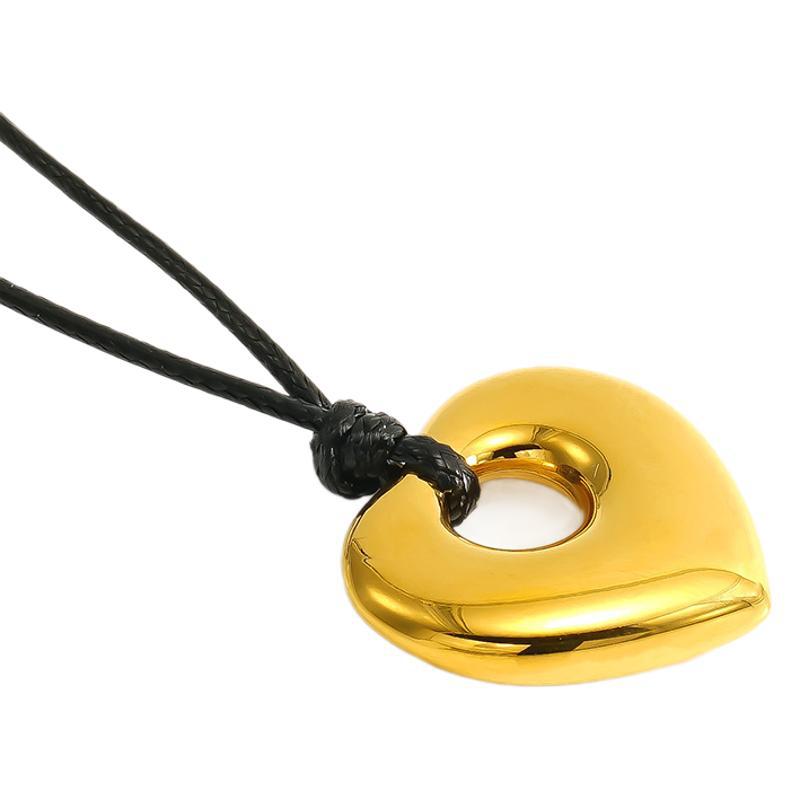 1 Piece Simple Series Classic Heart Stainless Steel 18K Gold Plated Women Pendant Necklaces Picture6