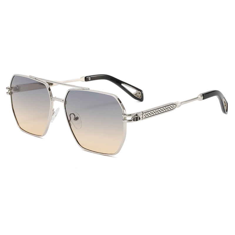 1 Pair of Retro Square - frame Metal Women's Sunglasses Picture7