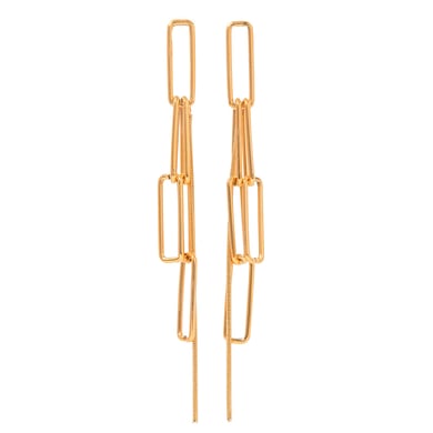 1 Paar einfache Serie Casual Quaste Edelstahl 18 Karat vergoldet Frauen Tropfen Ohrringe h5 Bild6
