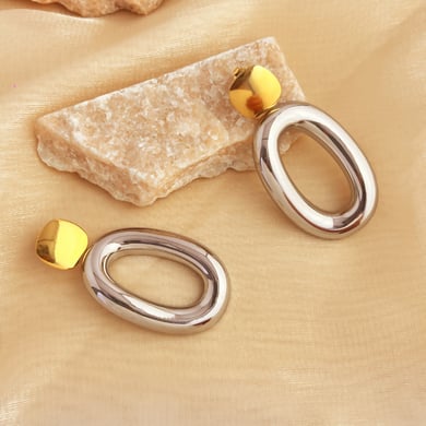 1 Pair Simple Mixed Color Stainless Steel Women's Drop Earrings h5 Picture3