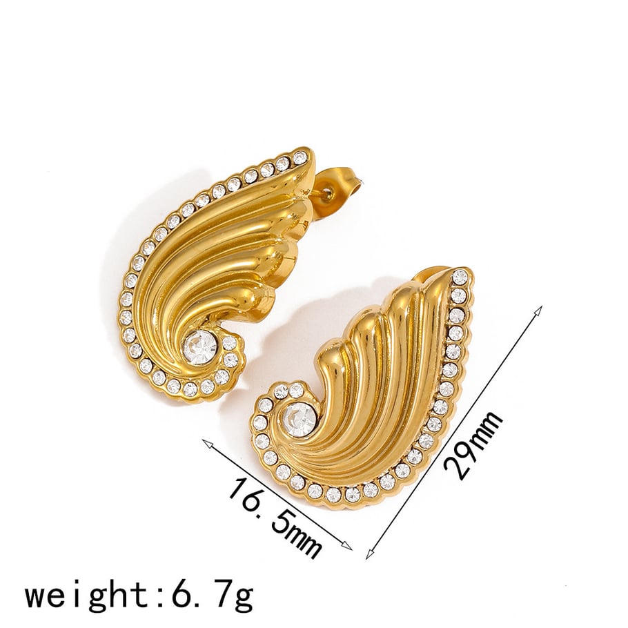 1 Pair Classic Series Retro Geometric 18K Gold Plated Artificial Pearl Women Stud Earrings Picture4