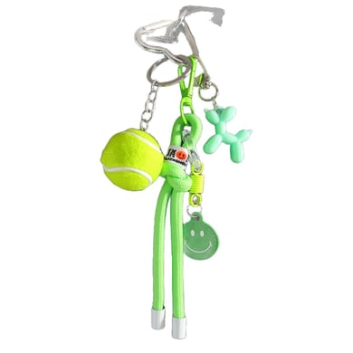 1 Piece Sport Series Vivid Tennis Garniture Smiling Face Alloy Women's Bag Charms h5 Picture6