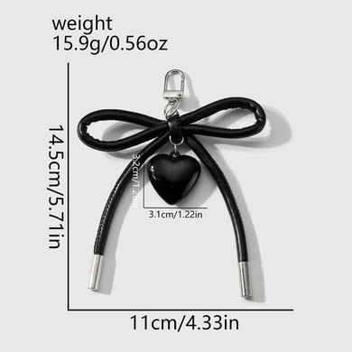 1 Piece Simple Leather Bow Knot Women's Bag Charms h5 Picture7