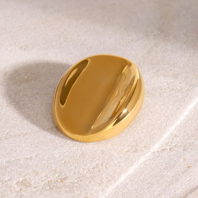 1 Paar Simple Series Klassische geometrische Edelstahl 18 Karat vergoldete Damenbroschen h5 Bild3