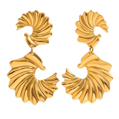 1 Paar Luxuriöse Serie Retro Einfarbig Edelstahl Gold Farbe Damen Tropfen Ohrringe h5 Bild9