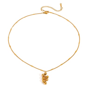 1 pezzo semplice serie giornaliera rotonda in acciaio inossidabile placcato oro 18K collane con ciondolo da donna h5 Immagine8