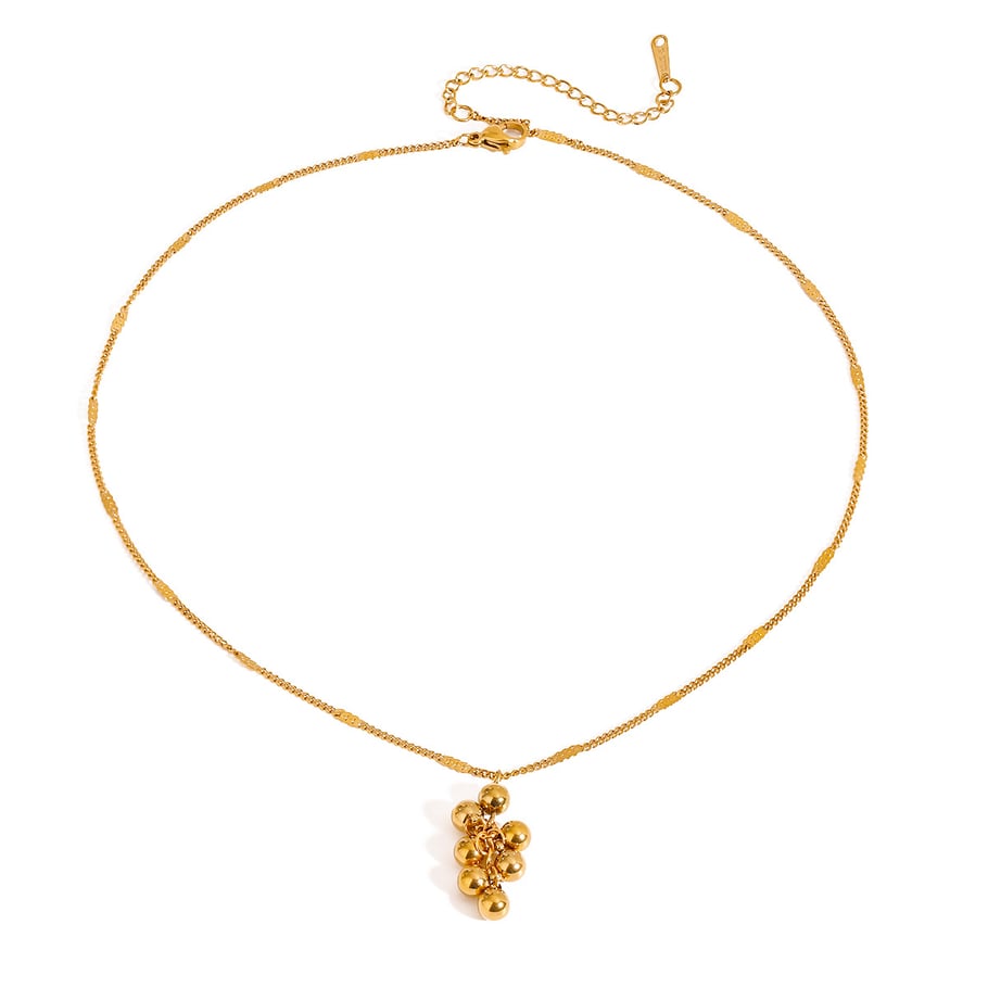 1 pezzo semplice serie giornaliera rotonda in acciaio inossidabile placcato oro 18K collane con ciondolo da donna Immagine8