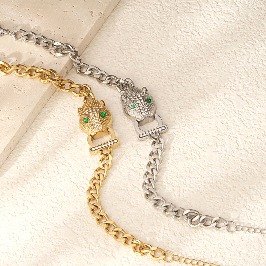 1 Piece Luxurious Series Retro Animal Titanium Steel   Gold Color  Women's Chain Bracelets Picture7