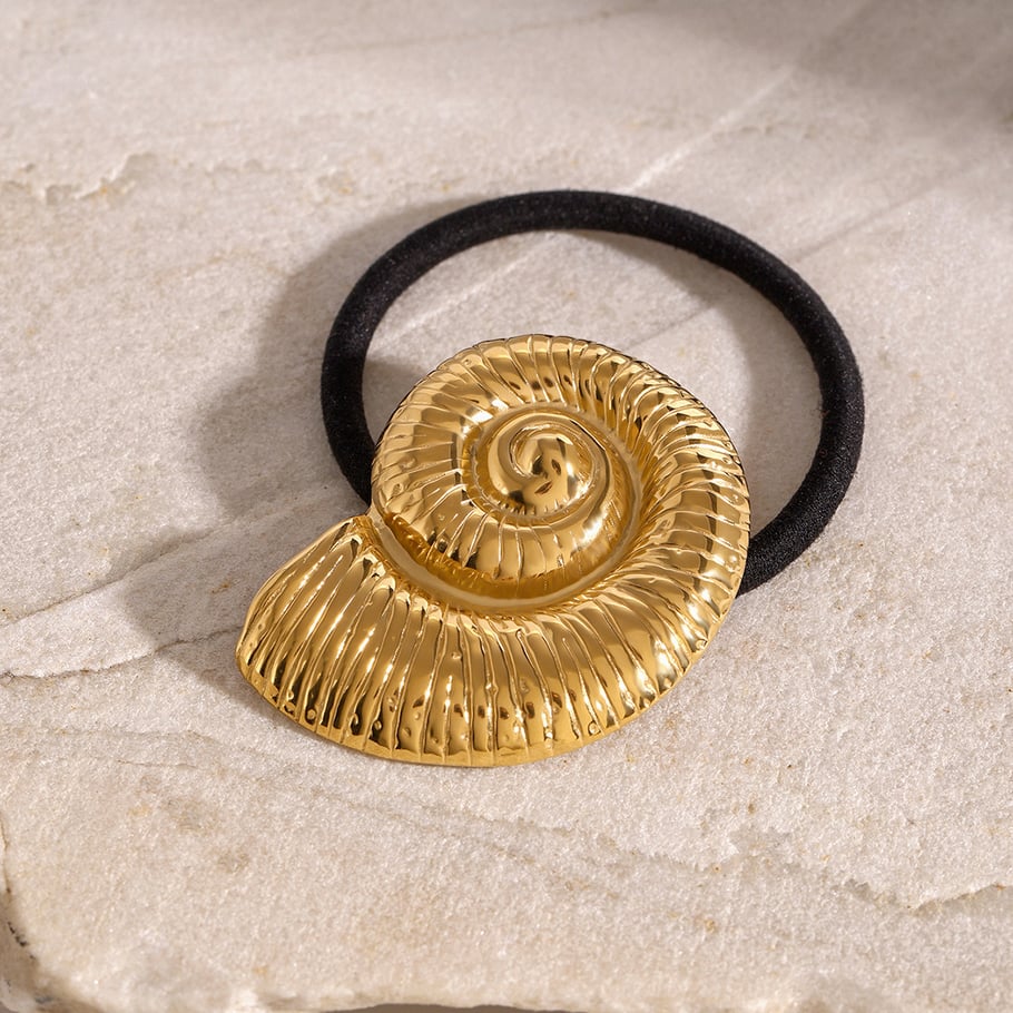1 Paar Simple Series Simple Turtle Edelstahl 18 Karat vergoldete Haarbänder für Damen Bild4