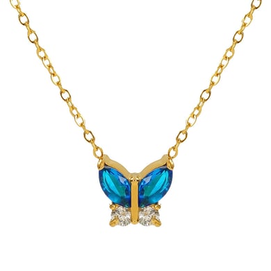 1 Piece Simple Series Simple Bow Knot Titanium Steel 18K Gold Plated Zircon Women Pendant Necklaces h5 Picture6