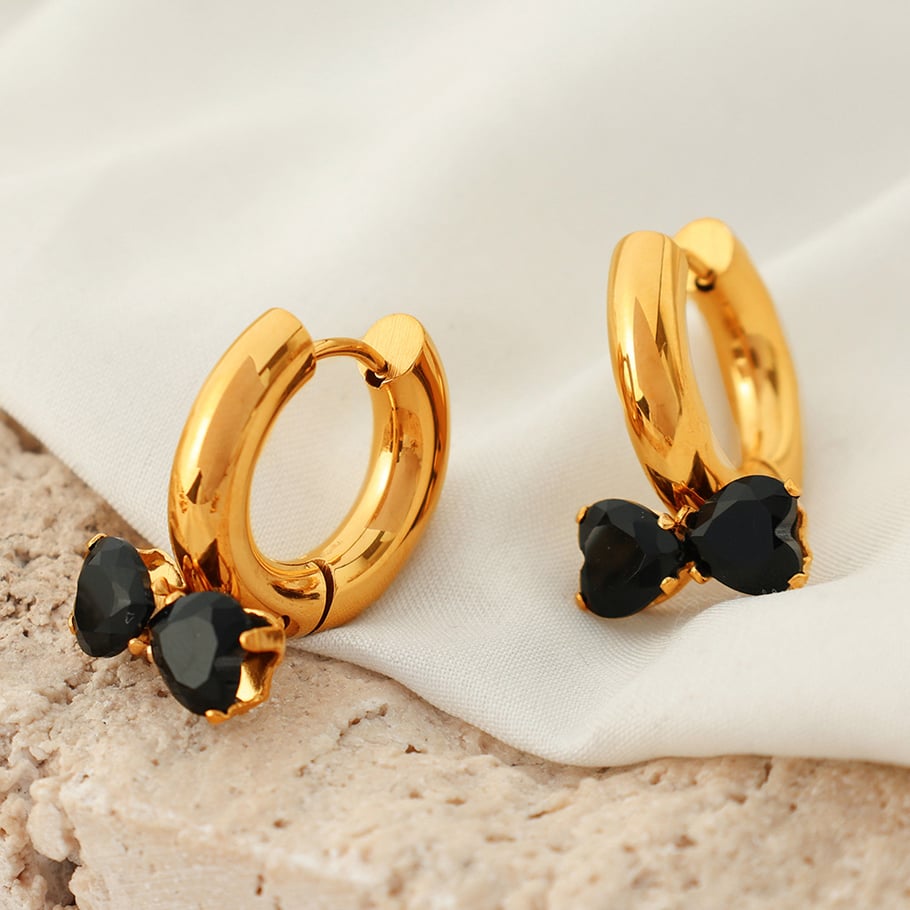 1 Pair Romantic Series Sweet Bowknot Stainless Steel 18K Gold Color Plated Zircon Women's Drop Earrings Picture7