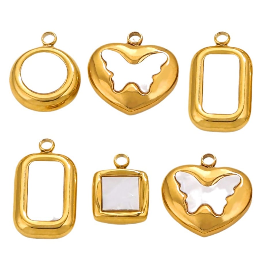 1 pair simple series retro heart gold plated women pendants h5Picture5