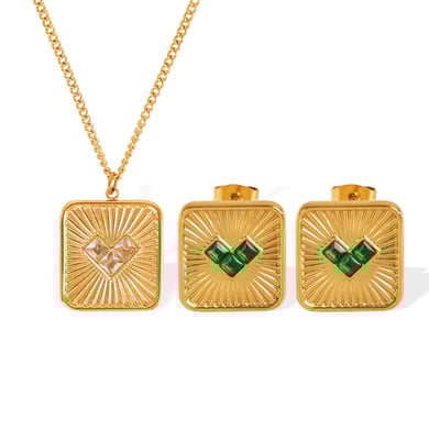 1 Piece Luxurious Series Retro Heart Titanium Steel   Gold Color  Women's Pendant Necklaces h5 Picture4